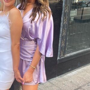 Silk Lavender Romper